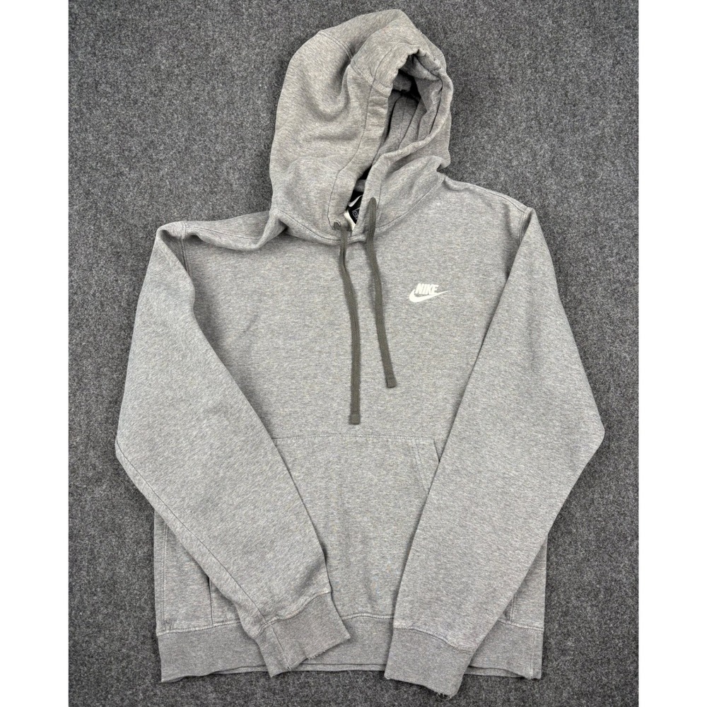 Nike Mens Sportswear Club Fleece Hoodie Heather Gray Pullover Small BV2654-063